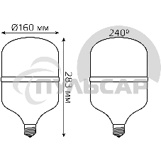 Лампа cветодиодная Gauss Elementary LED T160 E27 60W 5400lm 5400lm 180-240V 4000K 63226 Gauss