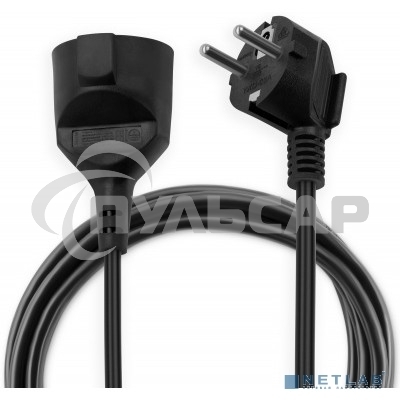 Сетевой удлинитель Buro BU-PS1.5/B 5м (1 розетка) черный (пакет ПЭ)