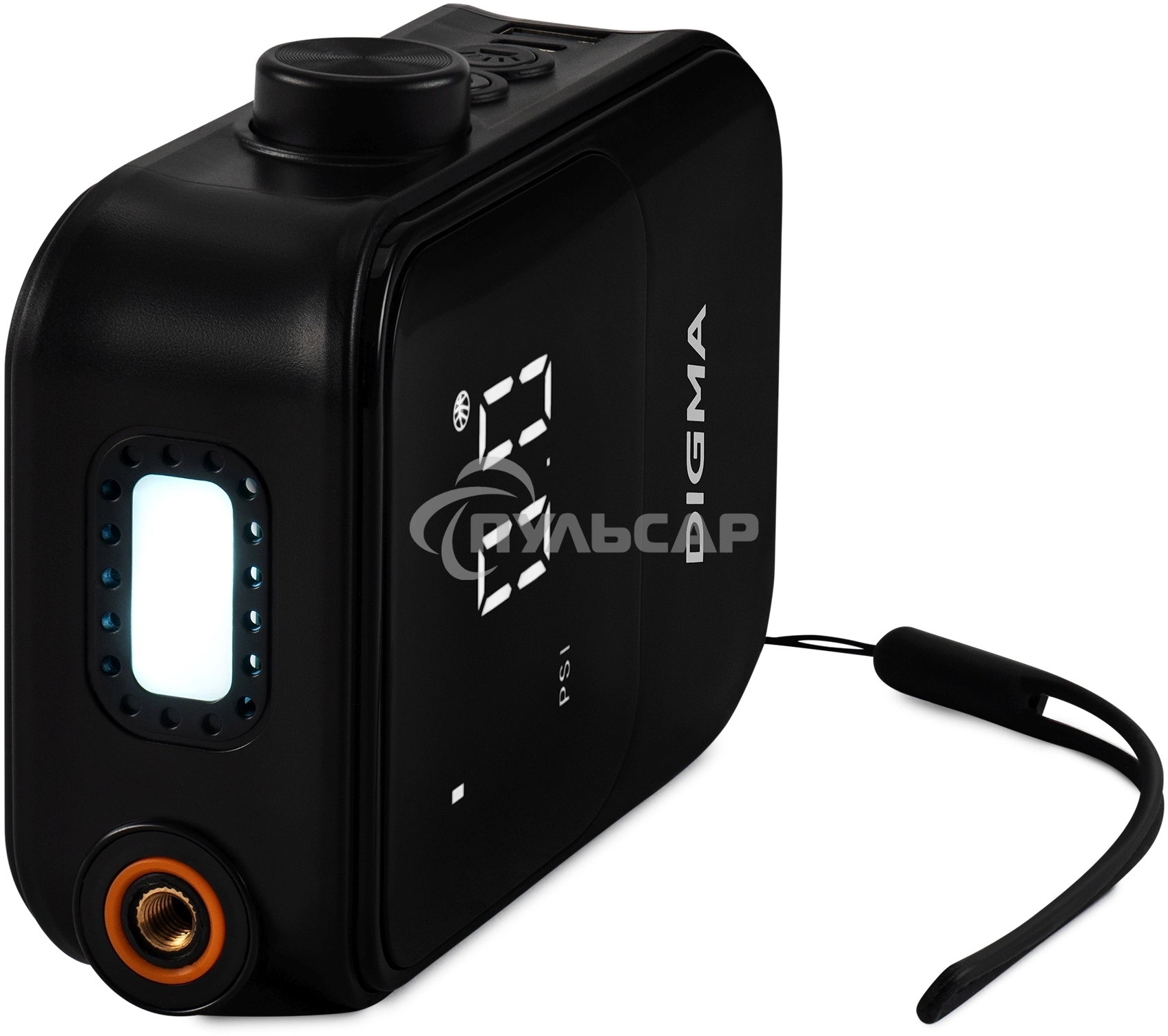 Автомобильный компрессор Digma QBK-120B черный, шланг 0.2м