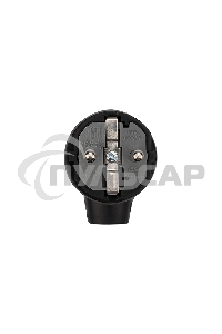 Вилка угловая влагозащищенная с кольцом, с/з, 16 А, IP44 каучук Rexant