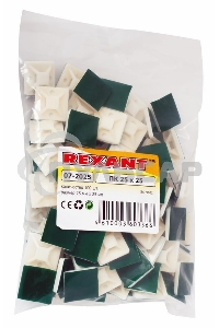 Площадка самоклеящаяся Rexant 25х25 мм, белая, упаковка 100 шт.