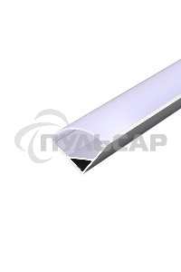 Комплект углового алюминиевого профиля с рассеивателем, 16х16мм, 1м Rexant