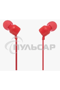 Наушники-гарнитура JBL T110 красный