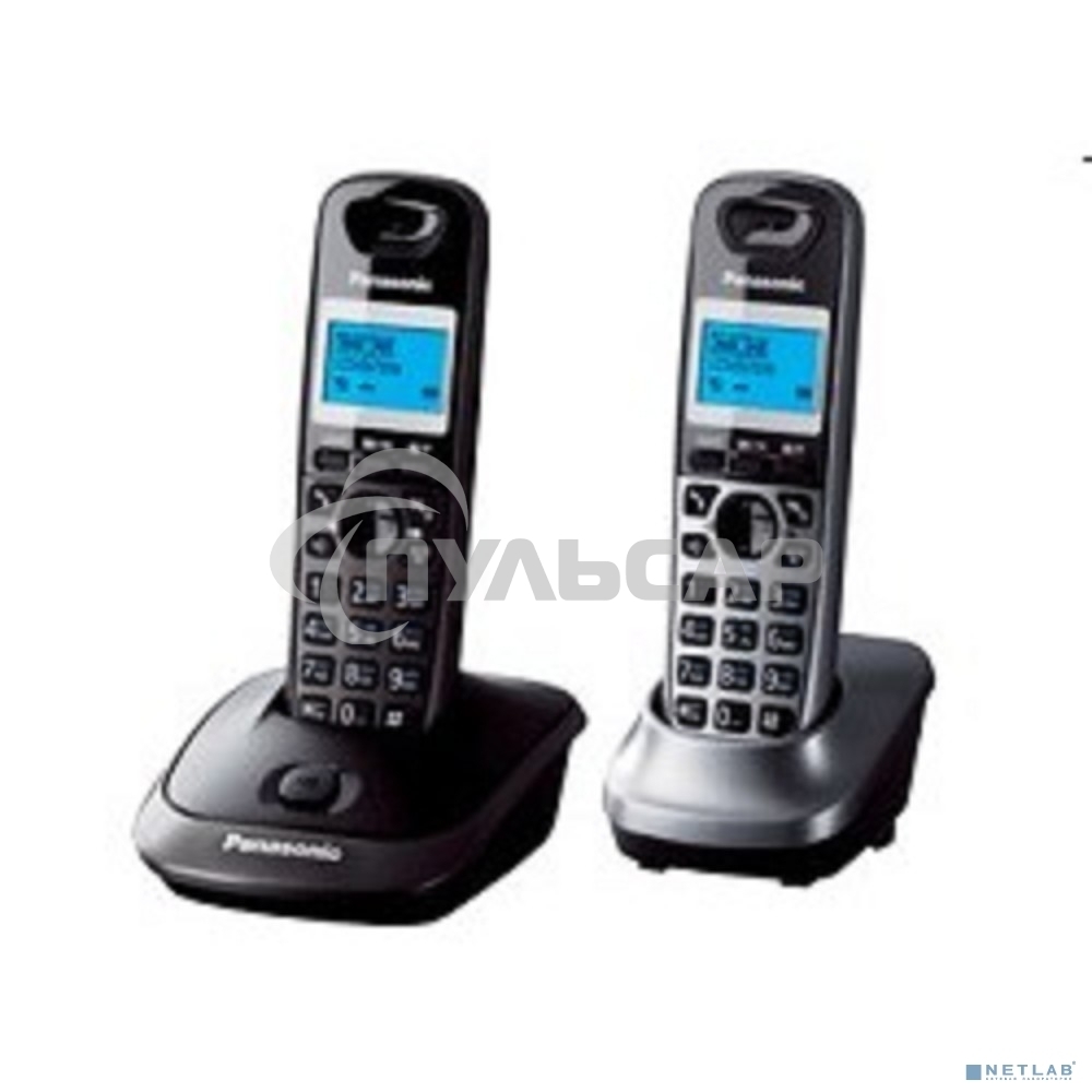 Телефон беспроводной (DECT) Panasonic KX-TG2512RU2 Доп трубка в комплекте, АОН, Caller ID, спикерфон, полифония