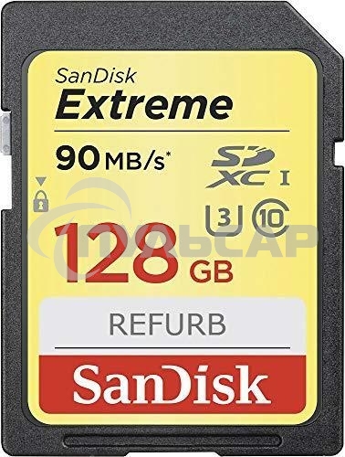 Флеш карта SD 128Gb SanDisk SDXC Class 10 V30 UHS-I U3 Extreme 180MB/s