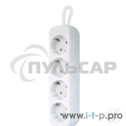 Удлинитель Defender E418 белый 1.8 м, 4 розетки 