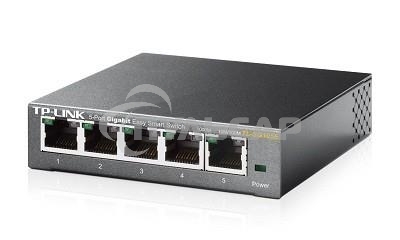 Сетевой коммутатор TP-Link SMB TL-SG105E 5-Port Gigabit Desktop Easy Smart Switch, 5 10/100/1000Mbps RJ45 ports, MTU/Port/Tag-based VLAN, QoS, IGMP Snooping