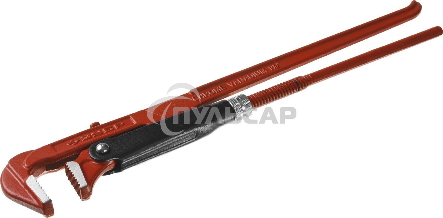 Ключ трубный ЗУБР 27314-2 МАСТЕР рычажный, прямые губки, цельнокованный, № 2, 1.5