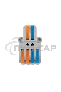 Клемма соединительная многоразовая быстрозажимная разветвительная, с монтажной площадкой (2х2) (50 шт./уп.) Rexant