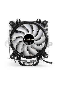 Кулер для процессора ExeGate Dark Magic EXX400V2-PWM.RGb серебристый, 120 мм, алюминий/медь, 2100 об/мин, 24 дБ, 4 pin, 140 Вт, 155 мм