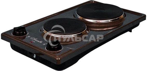 Электрическая плитка Лысьва ЭПБ 22 коричневый/рябчик эмаль (настольная)