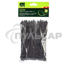 Хомуты, 150 х 3,6 мм, пластиковые, черные, 100 шт. Сибртех Хомуты, 150 х 3,6 мм, пластиковые, черные, 100 шт. Сибртех