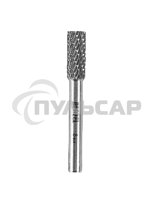 Борфреза по металлу твердосплавная, цилиндрическая, тип-А, 8 мм Denzel
