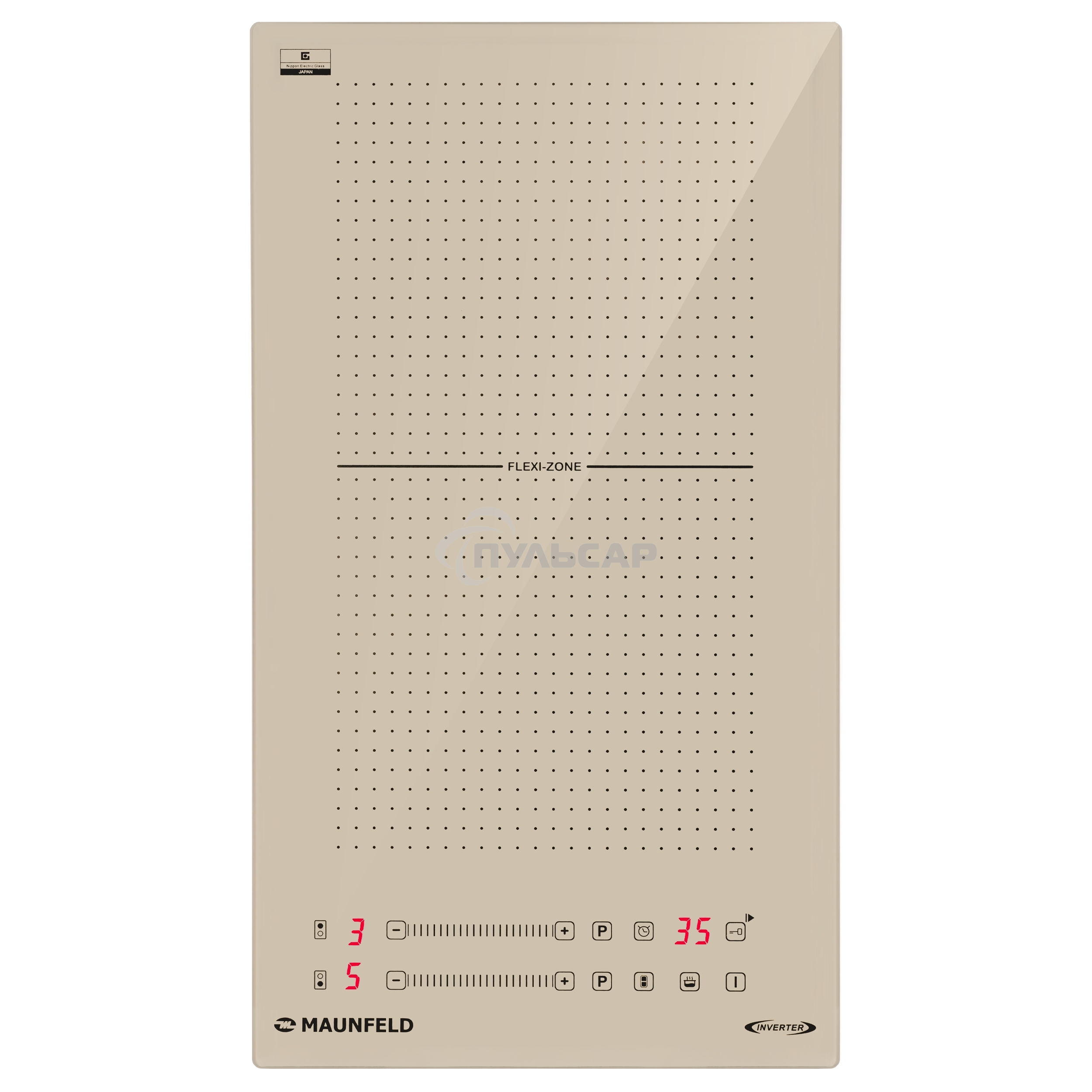 Индукционная варочная панель Maunfeld CVI292S2FBG Inverter независимая, бежевый