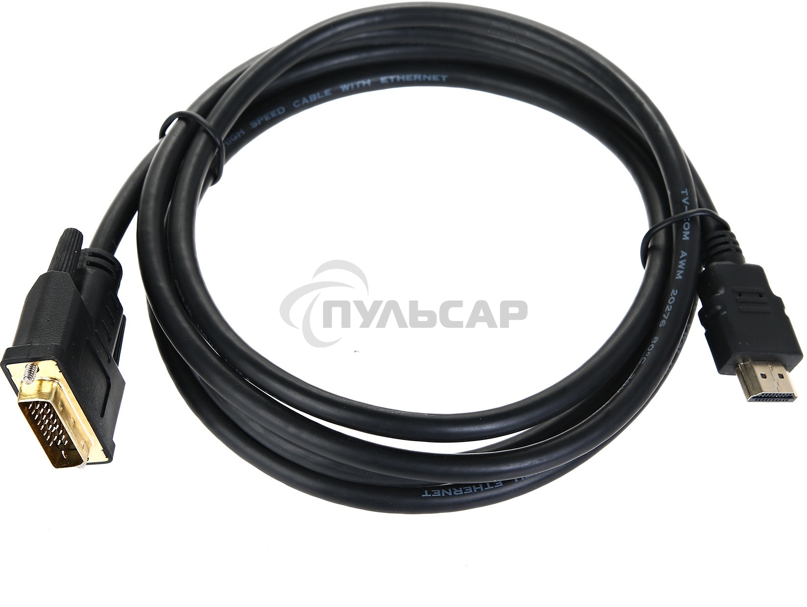 Кабель HDMI to DVI-D (19M -25M) 2м, TV-COM <LCG135E-2M>