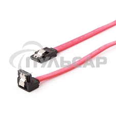 Кабель интерфейсный SATA Cablexpert CC-SATAM-DATA90, 50см, угловой разъем, 7pin/7pin, защелка, пакет