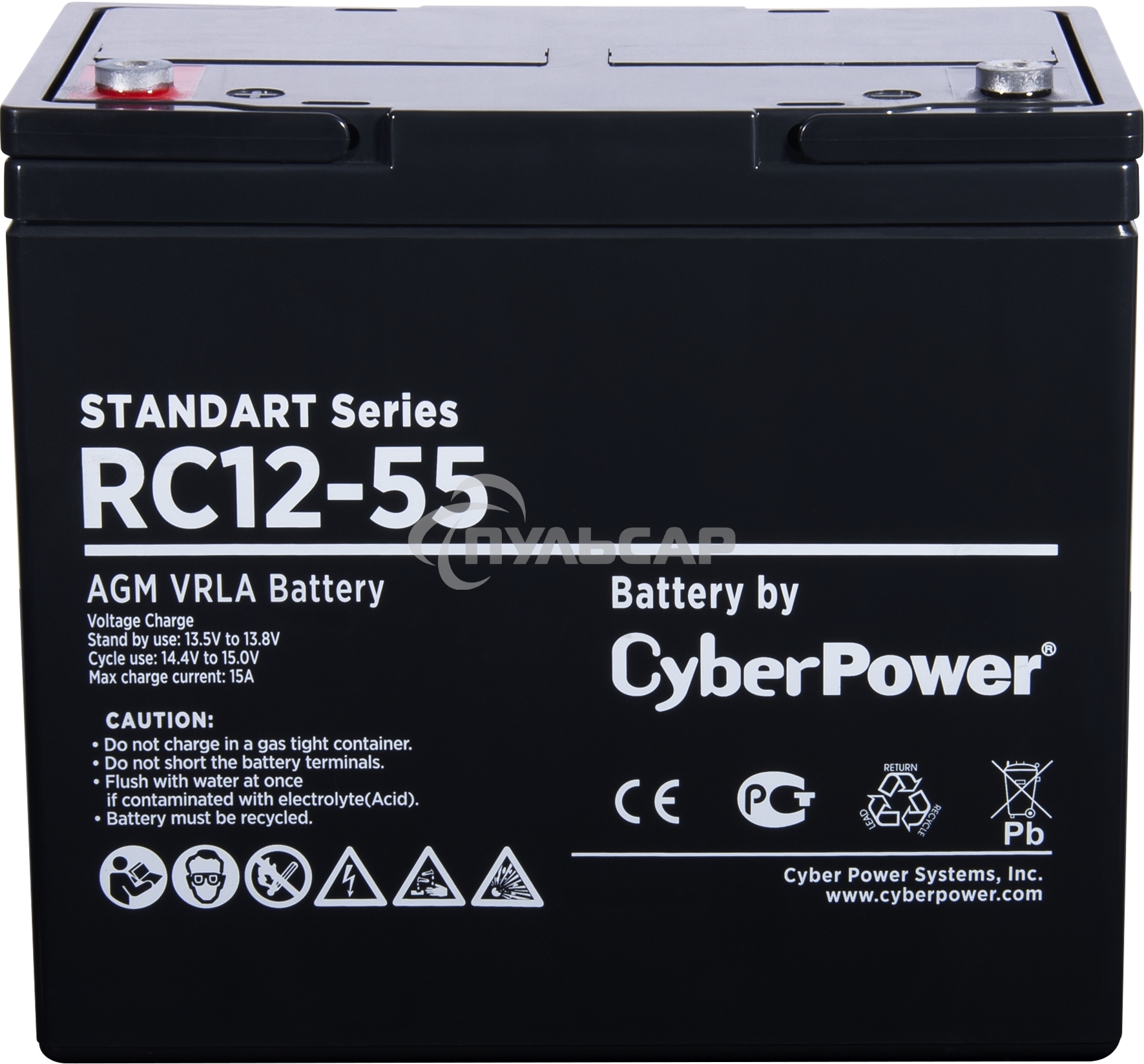 Батарея SS CyberPower Standart series RC 12-55 / 12V 55 Ah