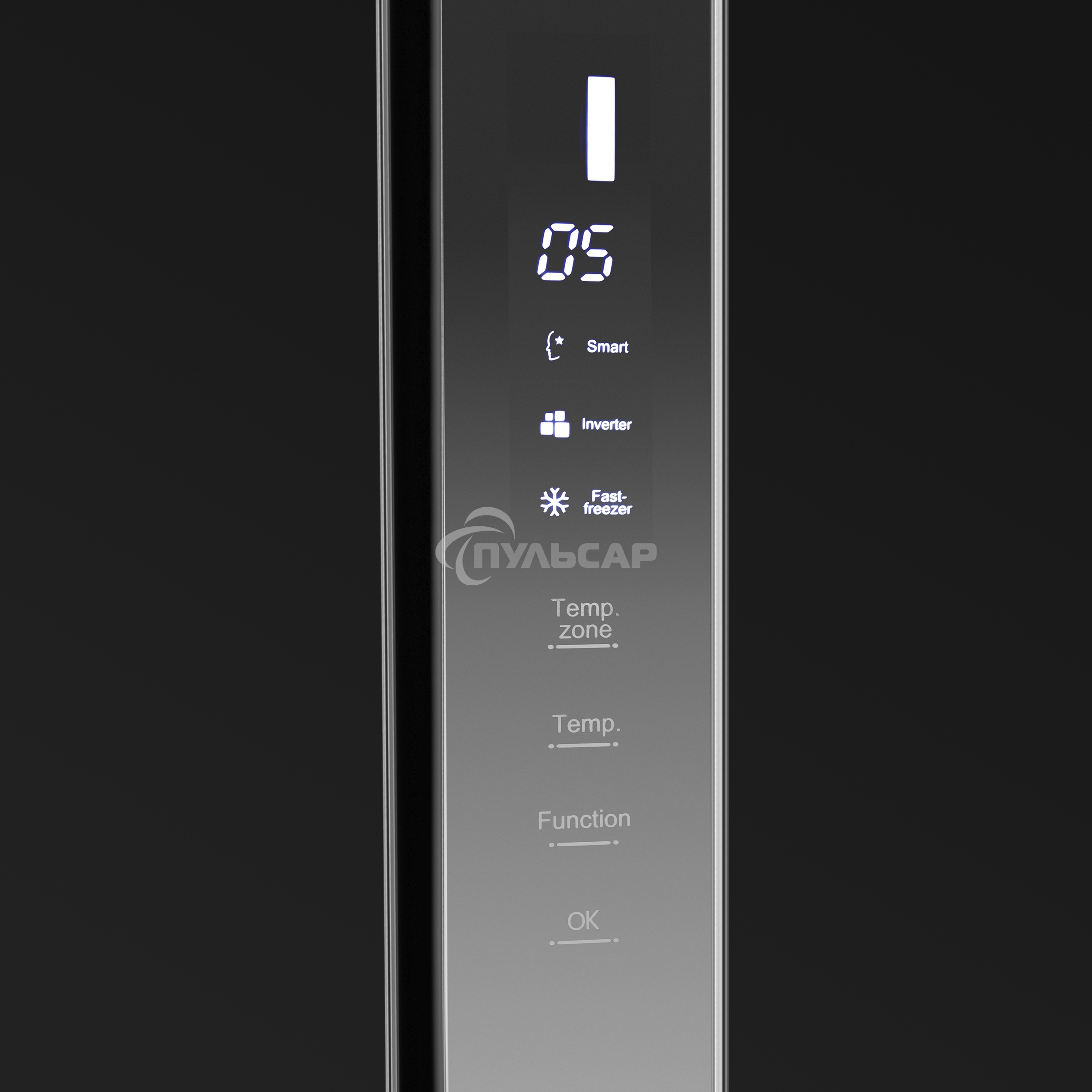 Холодильник Maunfeld MFF177NFB черный глянц. двухкамерный 263/170л морозилка сбоку, No Frost, Side by Side