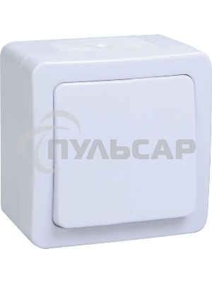 Выключатель 1-кл. ОП ГЕРМЕС PLUS 10А IP54 ВСп20-1-0-ГПБ проход. белый ИЭК EVMP12-K01-10-54-EC