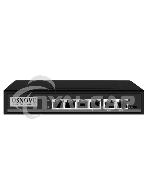Коммутатор Osnovo SW-20600/A(80W) 6x100Mb 4PoE+ 80W неуправляемый