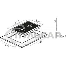 Газовая варочная панель Maunfeld EGHE.32.6CB/G