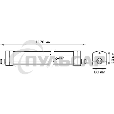 Светильник светодиодный Gauss IP65 1170*60*55мм 36Вт 2450lm 4000К линейн. мат. с возм. соед. в линию