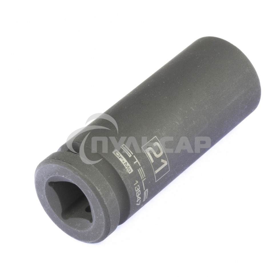 Головка ударная удлиненная шестигранная, 21 мм, 1/2