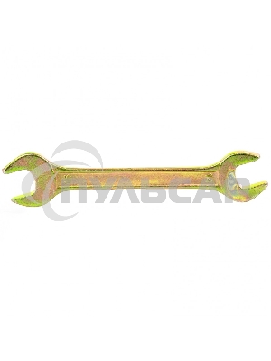 Ключ рожковый, 14 х 15 мм, желтый цинк Сибртех