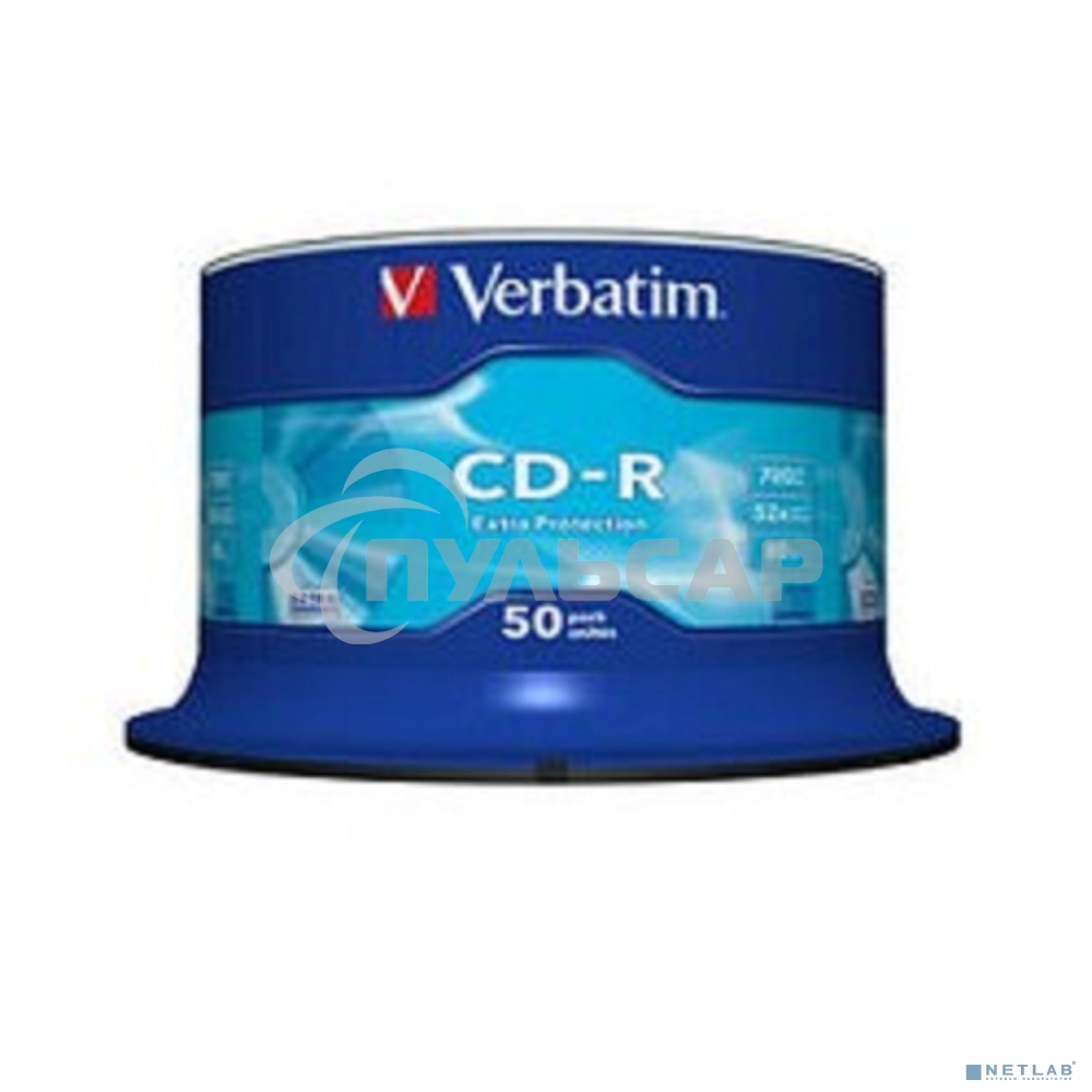 Диск CD-R Verbatim 700Mb 52x Cake Box (50шт) (43351)