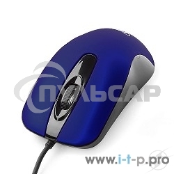 Мышь проводная Gembird MOP-400-B синий, 1000 dpi, USB, кнопки - 3