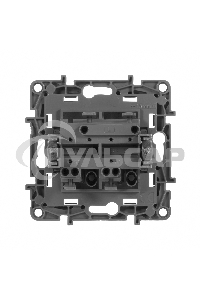 Выключатель двухклавишный, автоматические клеммы, Etika, 10AX, 250В~, антрацит Выключатель двухклавишный, автоматические клеммы, Etika, 10AX, 250В~, антрацит