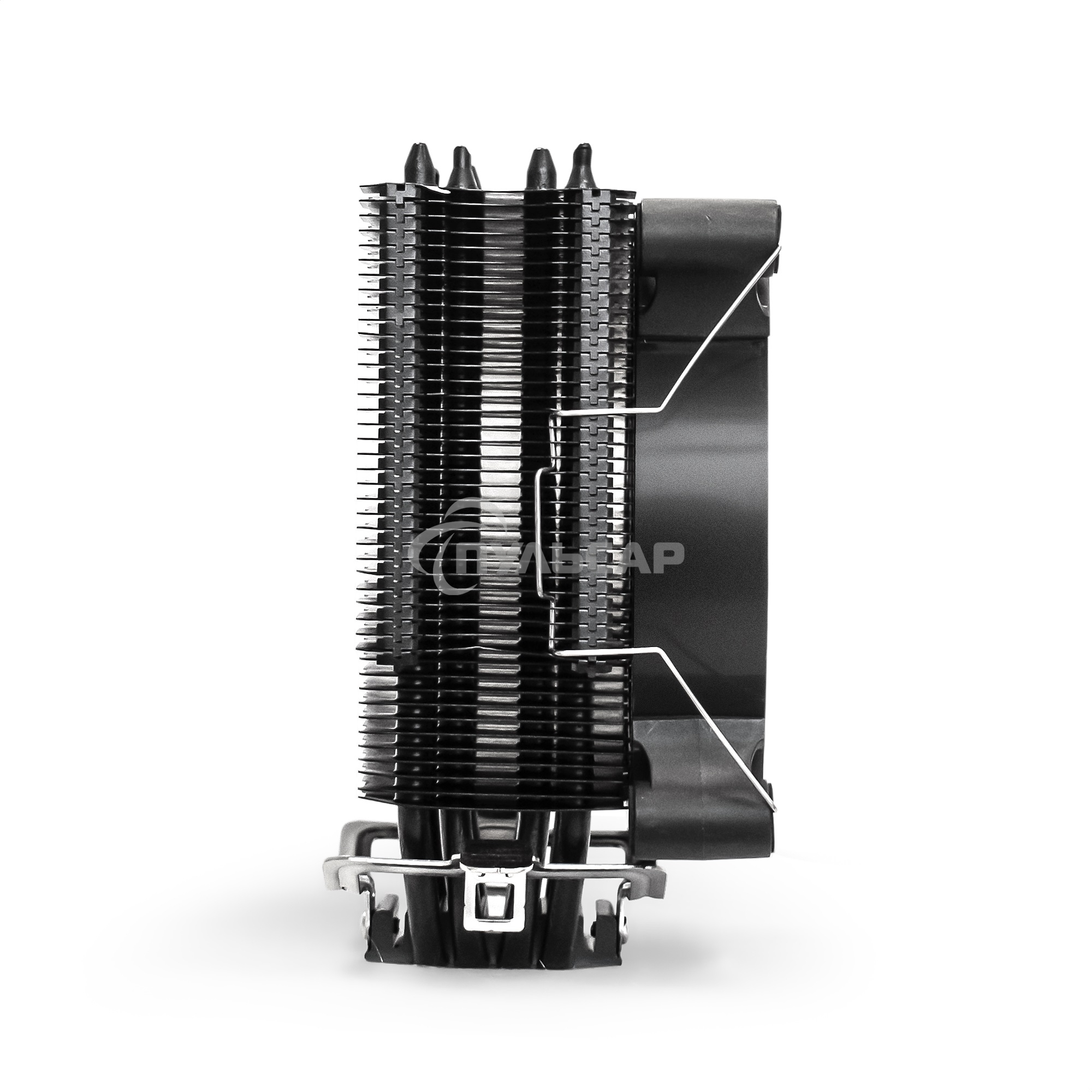 Кулер для процессора ExeGate Dark Magic EXX400V2-PWM.RGb серебристый, 120 мм, алюминий/медь, 2100 об/мин, 24 дБ, 4 pin, 140 Вт, 155 мм