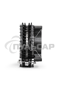 Кулер для процессора ExeGate Dark Magic EXX400V2-PWM.RGb серебристый, 120 мм, алюминий/медь, 2100 об/мин, 24 дБ, 4 pin, 140 Вт, 155 мм