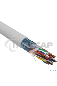 Кабель витая пара F/UTP, CAT 5е, PVC, 25PR, 24AWG, INDOOR, SOLID, серый, 305м, РФ Rexant