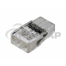 Клемма 2х(0.5-2.5мм) 2-хпроводн. для распред. короб. (без п) WAGO 2273-202