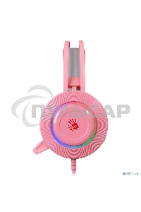 Наушники с микрофоном A4 Bloody G521 розовый 2.3м мониторные USB оголовье (G521 (PINK))