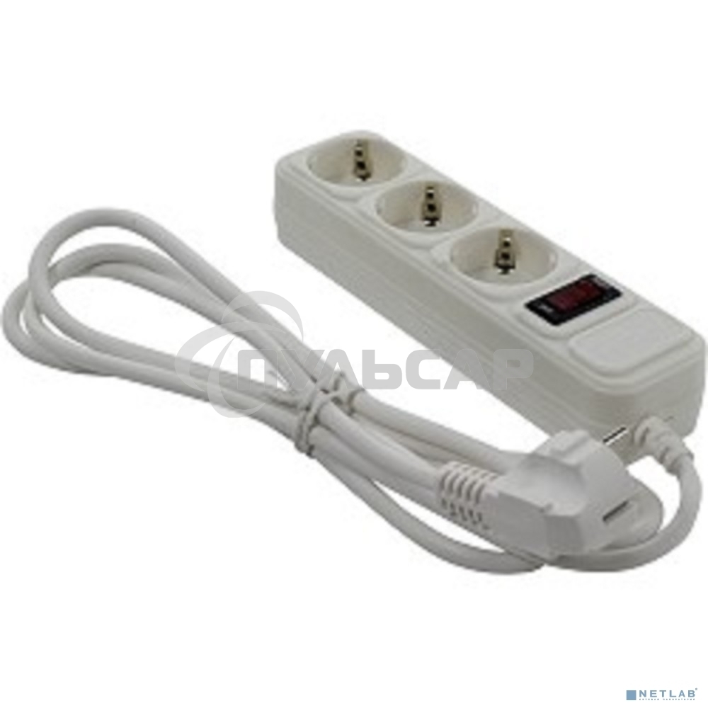 Сетевой фильтр ExeGate EX221178RUS SP-3-1.8W (3 розетки, 1.8м, евровилка, белый)