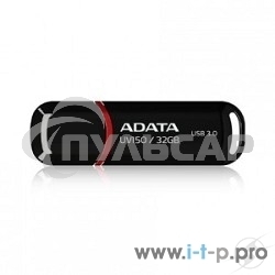 Флешка USB ADATA UV150 (AUV150-32G-RBK), 32Gb, USB 3.0, R/W 100/30, черный
