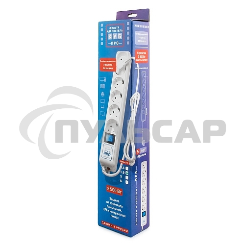 Фильтр-удлинитель Power Cube PRO, 3,0 м, LC контур, 16А/3,5кВт