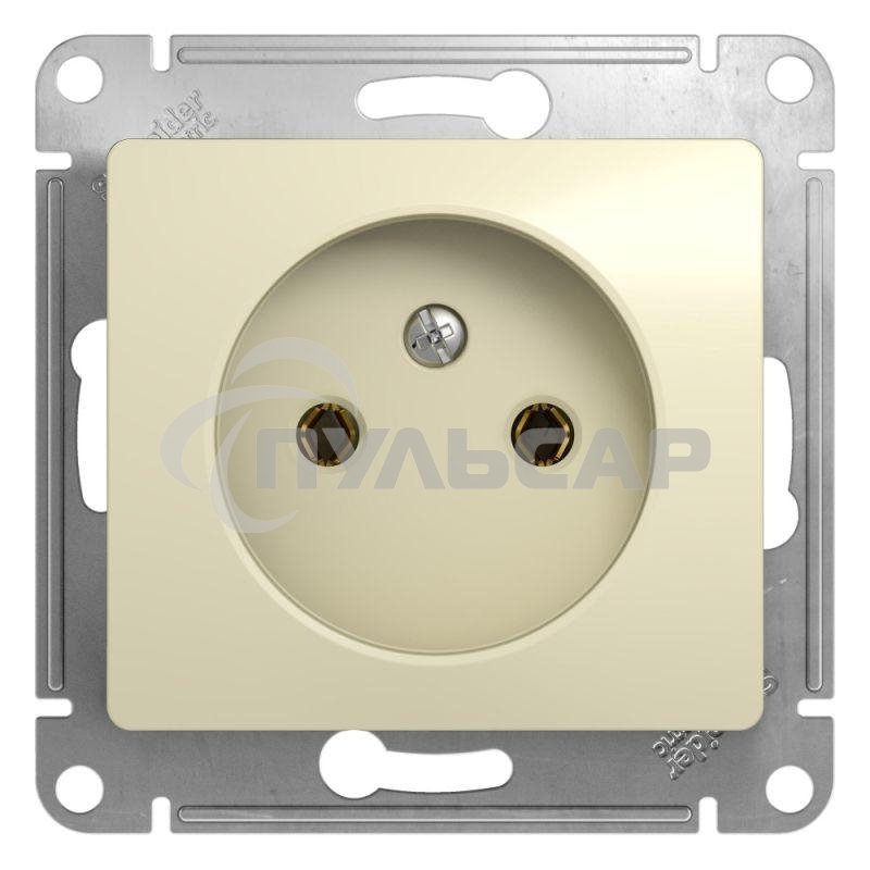 Механизм розетки 1-м СП Glossa 16А IP20 без заземл. беж. SchE GSL000241