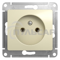Механизм розетки 1-м СП Glossa 16А IP20 без заземл. беж. SchE GSL000241