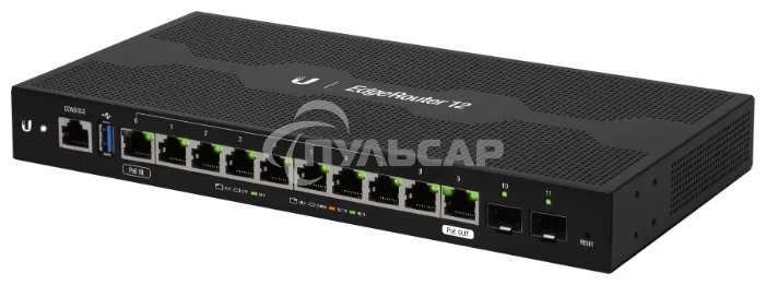 Роутер Ubiquiti ER-12-EU черный