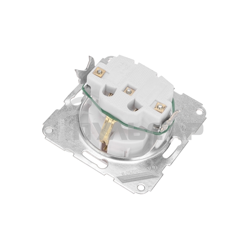 Розетка 1-ая с/з DEA с крышкой с/у 16А мех. Бел KRANZ