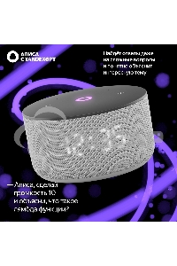 Умная колонка Yandex Станция Мини 3 Алиса серый 12W 1.0 BT/Wi-Fi