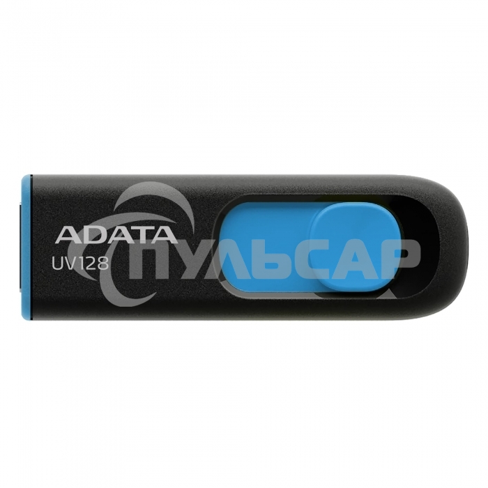 Флешка USB ADATA UV128 (AUV128-32G-RBE), 32 Gb, USB 3.0, R/W 100/30, черный/синий