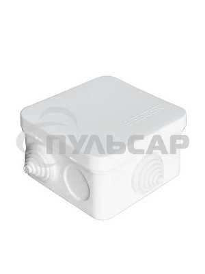 Коробка распр. ОП 75х75х45 7 выходов 3 гермоввода IP 54 крышка защелкивающаяся бел. Epplast 220321