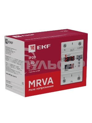Реле напряжения и тока с дисплеем MRVA 25A EKF PROxima MRVA-25A