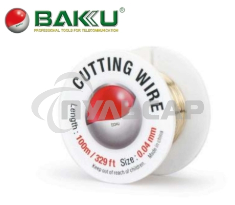 Леска (струна) для отделения защитных стекол Baku BK-100m 0,04мм