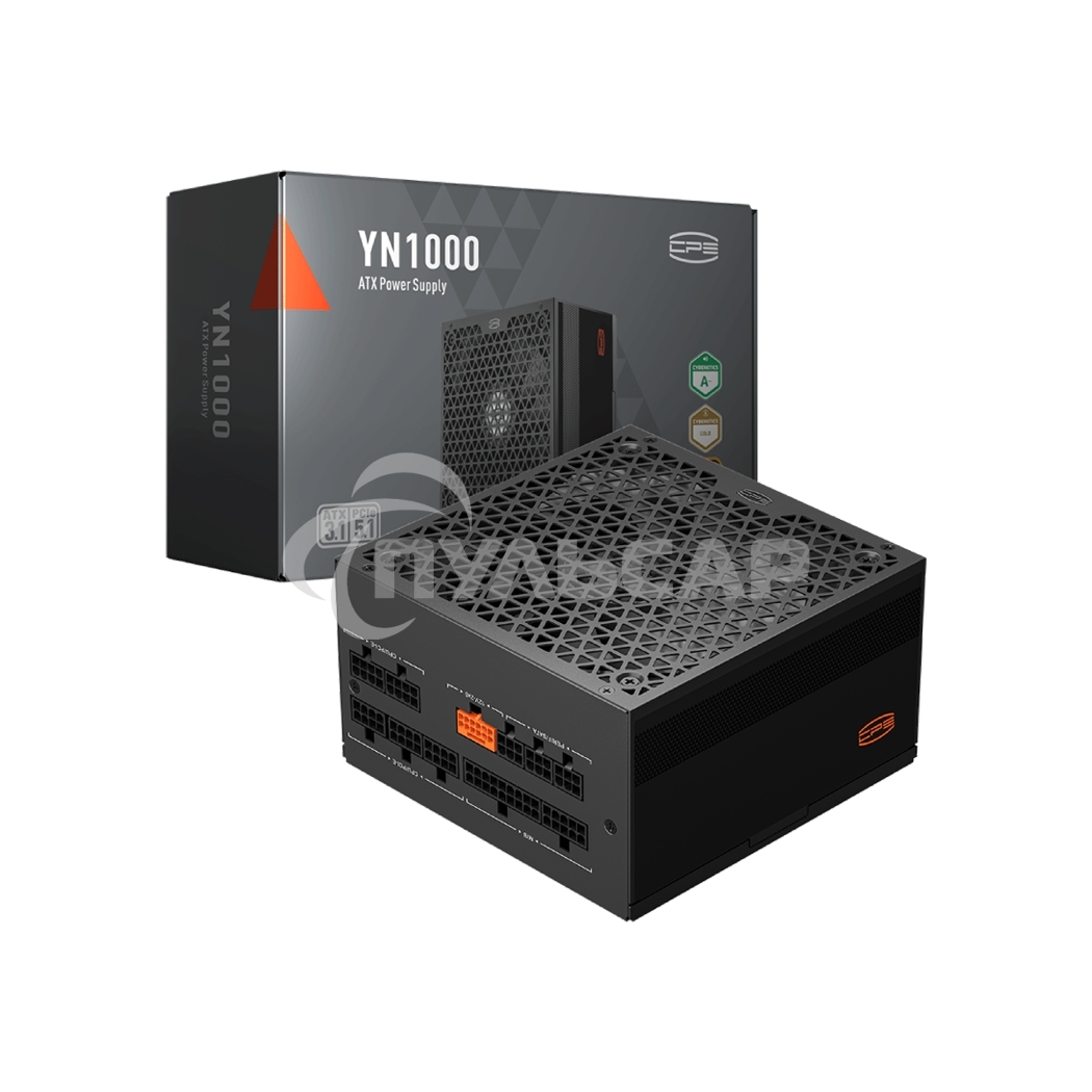 Блок питания PCCooler P5-YN1000-G1F, 1000Вт, 80 PLUS Gold, 135мм, модульный, черный