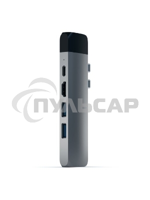 Хаб USB Satechi Aluminum Pro Hub with Ethernet для 2016/2017 MacBook Pro 13” и 15”. серый космос.